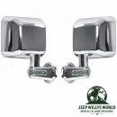 Rugged Ridge Außenspiegel Set chrom rechts und links mit LED-Blinker. Jeep Wrangler JK (07-18)