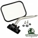 Rugged Ridge Quick‑Release Mirror Stainless Steel left or right Jeep Wrangler TJ, JK (96-18)