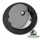 Rugged Ridge Tankblende Tankdeckel Tankcover Tankfüllstutzen Stahl Schwarz Jeep Wrangler JK (07-18)