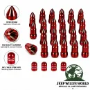 OMIX-Ada Radmuttern Bullet Style Set 23-teilig inkl. Ventilkappen Rot 1/2