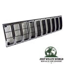 Frontgrill Kühlergrill Blende Chrom / Schwarz Jeep Cherokee 84-87