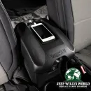Rugged Ridge Arm Rest Pad Center console cover with Cell Phone Holder Jeep Wrangler JK (11-18)