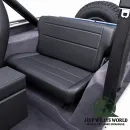 Rugged Ridge Rücksitzbank klappbar Schwarz Crush Kunstleder Jeep CJ5 CJ7 CJ8 / Wrangler YJ (1976-1995)