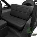 Rugged Ridge Rücksitzbank klappbar Schwarz Denim Jeep CJ5 CJ7 CJ8 / Wrangler YJ (1976-1995)