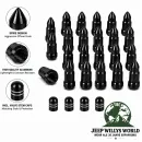 OMIX-Ada Radmuttern Bullet Style Set 23-teilig inkl. Ventilkappen Schwarz 1/2