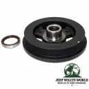 Crown Schwingungsdämpfer Riemenscheibe Kurbelwelle mit Simmerring Jeep Wrangler YJ TJ / Cherokee XJ / Grand Cherokee ZJ ZG WJ WG 4,0L (1987-2006)