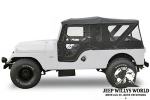 Tigertop Verdeck inkl. Türen Schwarz Jeep CJ6 55-75
