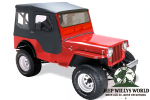 Tigertop Verdeck inkl. Türen Schwarz Ford GPW + Willys MB + CJ2A 41-49