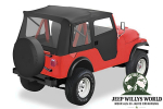 Supertop Verdeck incl. teilbare Türen Schwarz Willys M38A1 + Jeep CJ5 55-75