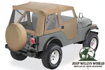 Supertop Verdeck incl. teilbare Türen Tan Denim Jeep CJ5 76-83