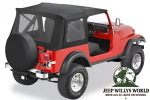 Supertop Verdeck Schwarz Denim Jeep CJ7 Wrangler YJ 80-95