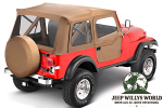 Supertop Verdeck incl. teilbare Türen Spice Denim Jeep CJ7 Wrangler YJ 80-95
