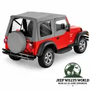 Bestop Supertop Softtop incl. Soft Upper Doors Charcoal Denim Jeep Wrangler TJ (1996-2006)