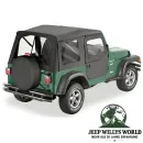 Bestop Supertop Softtop incl. 2-Piece Upper and Lower Half Soft Doors Black Denim Jeep Wrangler TJ (1996-2006)