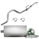 Endschalldämpfer und Endrohrbogen Kit (aluminisiert) mit 2