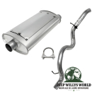 Endschalldämpfer & Endrohr Set (aluminisiert) mit 2,25