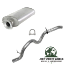 Endschalldämpfer & Endrohr Set (aluminisiert) mit 2,25
