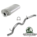 Endschalldämpfer & Endrohr Set (aluminisiert) mit 2,25