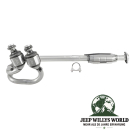Hosenrohr, Flammrohr mit zwei Katalysatoren und Schelle für 4,0L Motor. Jeep Wrangler TJ (2004-2006).