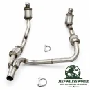 Flammrohr Hosenrohr mit zwei Katalysatoren 3,8L Jeep Wrangler JK (07-09)