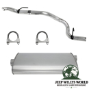 Endschalldämpfer und Endrohrbogen Kit (aluminisiert) inkl. Schellen. 2,25
