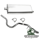 Endschalldämpfer und Endrohrbogen Kit (aluminisiert) mit 2,25