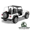 Bestop Strapless Header Bikini Top Vinyl Black Denim Jeep Wrangler TJ (1996-2002)