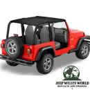 Bestop Strapless Safari Bikini Top Vinyl Black Denim Jeep Wrangler TJ (1996-2002)