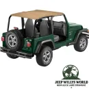Bestop Strapless Header Safari Bikini Top Vinyl Spice Denim Jeep Wrangler TJ (1996-2002)
