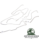 Bremsleitungssatz 7-teilig Edelstahl breite Achse Jeep CJ7 81-86