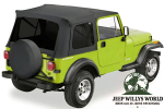 Supertop Verdeck mit getönten Scheiben Black Denim Jeep CJ7 Wrangler YJ 80-95