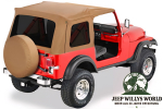Supertop Verdeck mit getönten Scheiben Spice Denim Jeep CJ7 Wrangler YJ 80-95