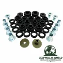 Karosserieauflagegummi Set inkl. Buchsen Jeep CJ5 CJ7 CJ8 (79-86)