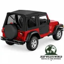 Bestop Supertop Softtop incl. 2-Piece Upper and Lower Half Soft Doors Black Denim Jeep Wrangler TJ (1996-2006)