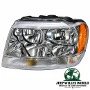 Crown Scheinwerfer Hauptscheinwerfer links ohne LWR, US / Kanada Modell, Limited, Jeep Grand Cherokee (99-04)