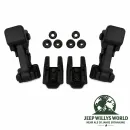 Crown Motorhaubenverschluss Haken Set Kunststoff Schwarz Jeep Wrangler JK (07-18)