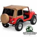 Bestop Replacement Top Cover with tinted windows Spice Denim without rods Jeep CJ7 + Wrangler YJ (1976-1995)