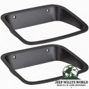 Scheinwerfer Blende Paar US Schwarz Jeep Wrangler 87-95