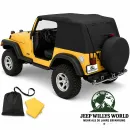 Emergency Soft Top Rain Cover Black Pavement Ends Bestop Jeep Wrangler TJ (1996-2006)