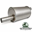 Endtopf Endschalldämpfer für 4-134 L-Head oder F-Head Motor. Jeep CJ2A CJ3A CJ3B CJ5 CJ6 (45-71)