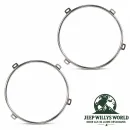 OMIX-Ada Scheinwerferhalteringe Scheinwerferhalter Paar in Chrom rechts und links Jeep Wrangler JK (07-18)