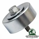 Crown Umlenkrolle Spannrolle Laufrolle linksgewinde mit Flachriemen Jeep Wrangler JK / Cherokee KK / Dodge Nitro KA 2,8L CRD (07-18)