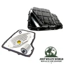 Crown Oil Pan Automatic Transmission with Filter + Gasket 45RFE / 545RFE. Jeep Wrangler , Cherokee ,Grand Cherokee, Commander (02-09)