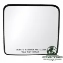 Außenspiegel Glas rechts für manuell verstellbare + nicht beheizbare Spiegel Jeep Wrangler JK (11-18)