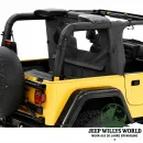 Bestop Wrap Around Windjammer Black Denim Premium Vinyl leather imitation structured Jeep Wrangler TJ (1996-2002)