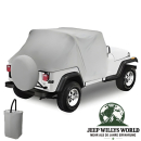 Bestop Allwetter Trail Cab Cover, Fahrzeug Abdeckung, Charcoal Denim (Grau) Jeep CJ7, Wrangler YJ (76-91), montiert.