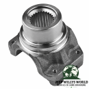 Kardanflansch Dana 30 Vorderachse, 44 Hinterachse, 300 Verteilergetriebe Jeep CJ Wrangler Cherokee Commanche 66-93, Flansch verschraubung auf Montagepunkten liegend, ganzer Artikel zu sehen.
