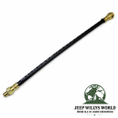 Bremsschlauch zum vorderen Achsschenkel rechts oder links Ford GPW, Jeep Willys MB, M38, M38A1, CJ2A, CJ3A, CJ5, CJ6 (41-66), Gewinde auf der rechten und linken Bildseite.