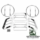 Rugged Ridge Lampenschutzgitter Edelstahl Set 6-teilig Edelstahl US-Modell Jeep Wrangler TJ (1996-2006)