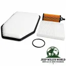 Servicepaket Ölfilter Luftfilter Pollenfilter Satz Jeep Wrangler JK mit 3,6L 6 Zyl. Motor (2014-2018)